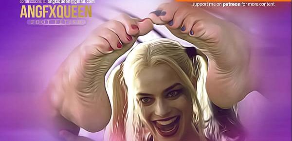  Harley Quinn feet footjob